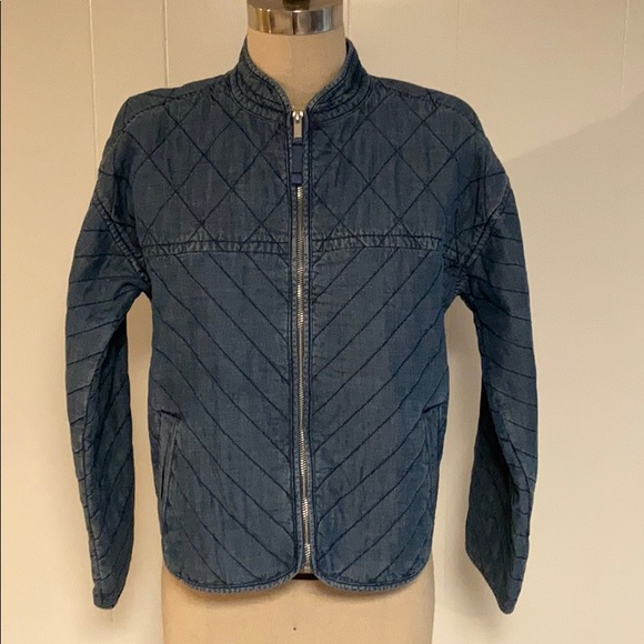 gap quilted denim jacket